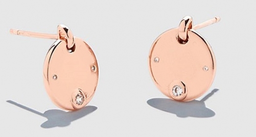 NEW ROTATE COIN STUD EARRING THREE COLOR AVAILABLE FOR SELECT
