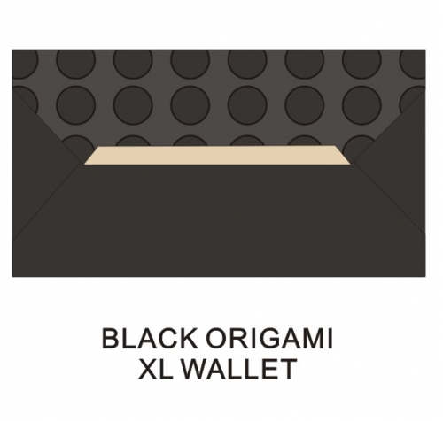 BLACK LEATHER ORIGAMI XL WALLET黑色压点钱包