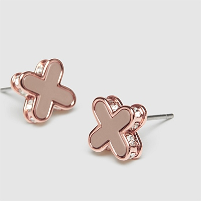 DREAMER STUD EARRINGS PANCAKE ROSEGOLD