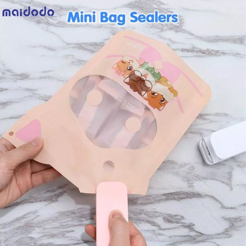 Portable Mini Sealer Home Heat Bag Plastic Food Snacks Bag Sealing Machine Food Packaging Kitchen Storage Bag Clips Wholesale