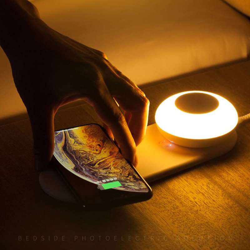 Mobile Phone Wireless Charging LED Desk Lamp Separate Magnetic Touch Dimming Bedroom Night Light Bedside Lamp