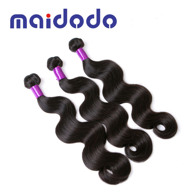 Wave Bundles 100% Human Hair Extensions Natural Color 3 Bundle