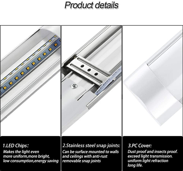 Maidodo  Lights Led Tube 120cm Neutral White  4000K Flicker-free LED Ceiling Lamp Ultra Slim Tube Light for Garage, Warehouse, Hobby Room