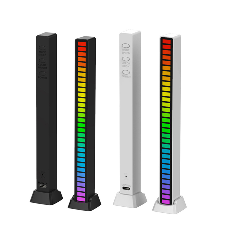 RGB Sound Control LED Light Pickup Voice Music Rhythm Ambient Lamp APP Control for Home TV Computer Desktop Car Decoration LED Lamp