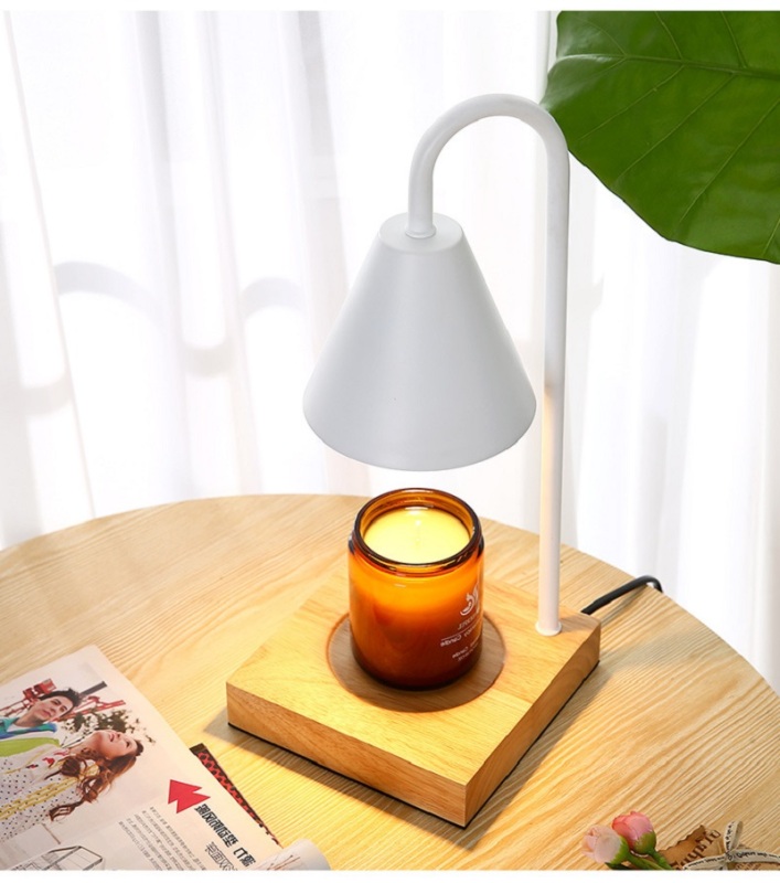 Electric Candle Warmer Lamp Dimmable Wax Melter Candle Warmer Lamp with Bulb Aromatic Candle Holders for Home Office Bedroom