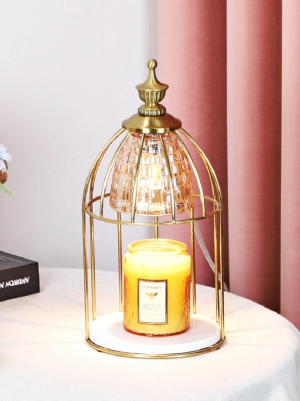 Electric Candle Warmer Lamp Dimmable Switch Wax Melter Candle Warmer Lamp with Bulb Aromatic Candle Holder for Home Bedroom Gift