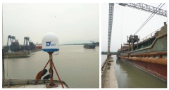 DITEL V61 VSAT Antenna installed on Sand-excavating ship going for Southeast Asia area