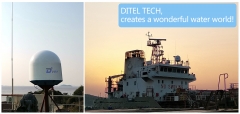 DITEL V91 VSAT Antenna installed on oil tanker going for Southeast Asia and the Indian Ocean lines