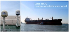 DITEL S61 marine  TV  satellite antenna installed on Bulk carrier