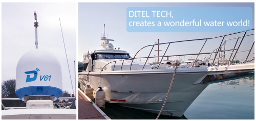 DITEL V61 maritime VSAT installed on yacht