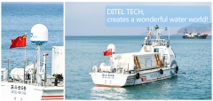 DITEL 63cm maritime satellite VSAT installed on the first autonomous cargo ship -- “Jindouyun 0”