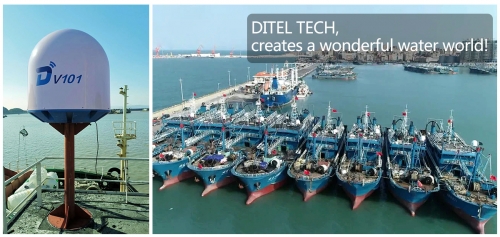 DITEL V101 maritime VSAT installed on eight ocean fishing vessels