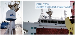 DITEL V101 maritime satellite VSAT installed on a bulk carrier going for Southeast Asia lines
