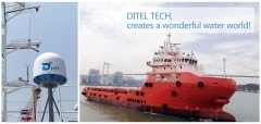 DITEL V81 maritime satellite VSAT installed on the other “sister” oil platform auxiliary ship