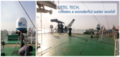 Dual DITEL V81 maritime satellite VSAT installed on a bulk carrier
