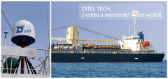 Dual DITEL V81 maritime satellite VSAT installed on a bulk carrier going for Southeast Asia lines