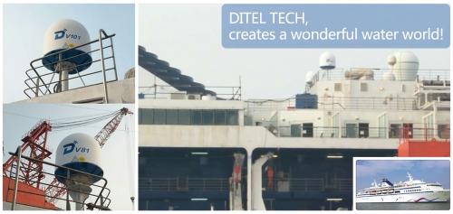 DITEL Dual Maritime VSAT Solution for a 24,000 tons Cruise Ship