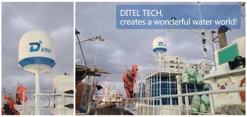 DITEL V60 Maritime VSAT Solution for a fishing boat