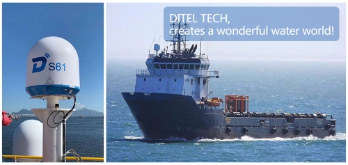 DITEL S61 Marine TVRO Solution for a Supply Vessel