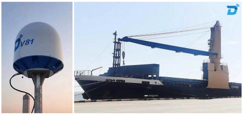 DITEL Dual Maritime VSAT Solution on a 128m cargo ship