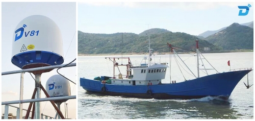 DITEL Dual 83cm V81 VSAT Solution on a fishing boat