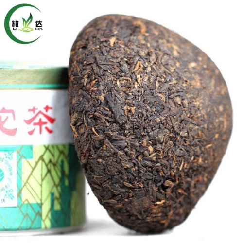 100g 2007yr Xia Guan Xiao Fa Song He Yan Nian Ripe Puer Tea Black Puerh Tea Shu Tuo With Box