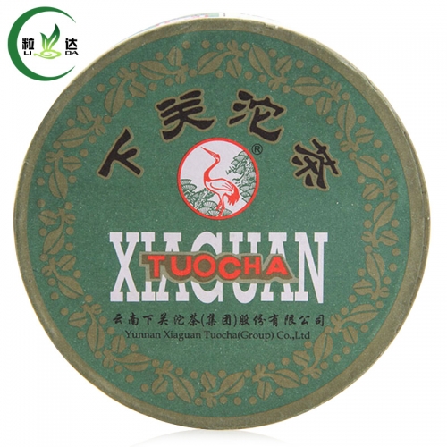 100g 2010yr Xia Guan Jia Ji Tuo Cha Raw Puer Tea Chinese Puerh Tea With Green Box