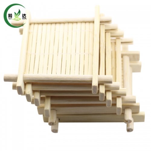 6pcs/Lot 7cm*7cm 100% Natural Bamboo Wood Trays For Tea Cup Green Tea Cup Mat Tea Mat