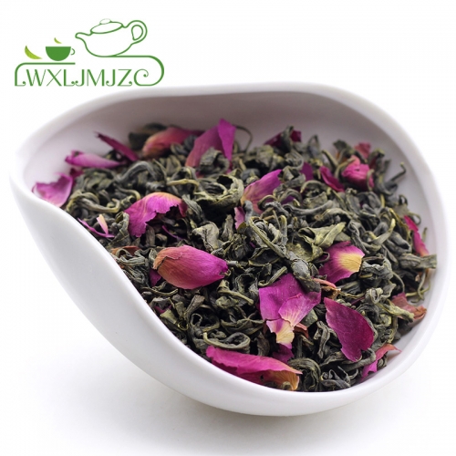Rose Petals with Yu Wu Green Tea Blened