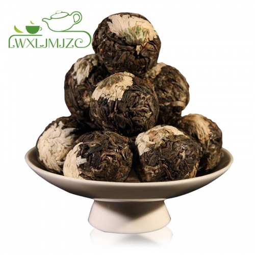 White Chrysanthemums Flower Blended Raw Puer Tea Ball-Green Puerh Tea-Sheng Pu'erh Tea Ball