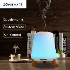 Smart Essential Oil Aroma Diffuser Cool Mist Humidifier RGB LED Desk Lamp Work with Alexa Google Home Voice APP Control