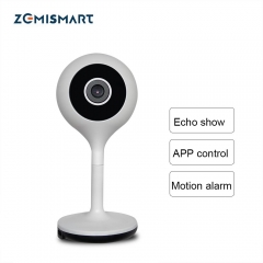 Zemismart wifi cctv Work with Alexa Echo Show APP Control 1080P Support Two-way Audio SD Card Night View Motion Monitor