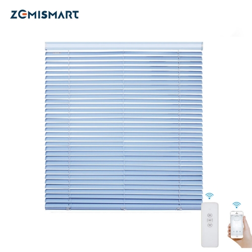 Zemismart WiFi Electric Curtain Motor Built in Battery with Aluminum Blinds Shade Custom Curtain Alexa Google Home Timer Control