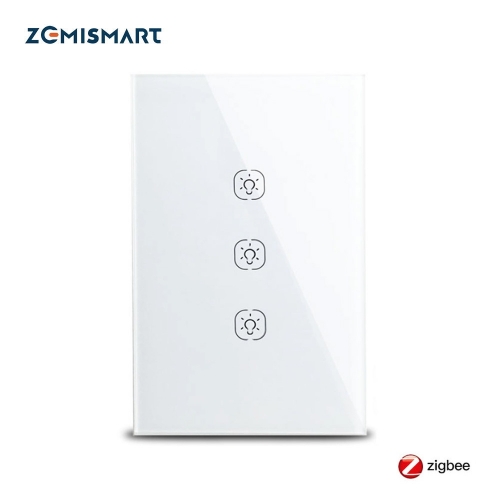 Zemismart Tuya Zigbee Switch No neutral US Interruptor Smart Life Remote Control Alexa Google Home Light switches 110-240v