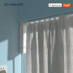 Zemismart Wifi HomeKit Smart Curtain Motor with Track Work with HomePod mini Tuya Alexa Google Assistant Voice Remote Timer Control