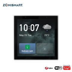 Zemismart Tuya Smart Multi-functional Central Control Panel 4 inches EU Touch Panel for Scenes Control WiFi Zigbee Devices