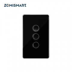 Zemismart Tuya Zigbee Smart Tempered Glass Wall Panel Light Touch Switch Alexa Google Home Siri Control Zemismart HomeKit Switch