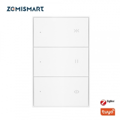 Zemismart Zigbee Tuya Smart Curtain Switch for Electric Roller Shade US Shutter Switch with Percentage Control Alexa Google Home