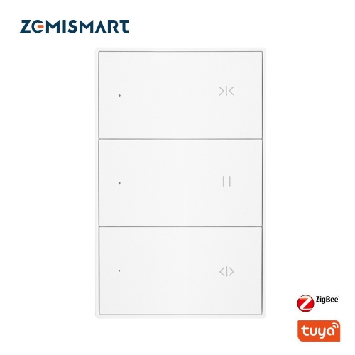 Zemismart Zigbee Tuya Smart Curtain Switch for Electric Roller Shade US Shutter Switch with Percentage Control Alexa Google Home