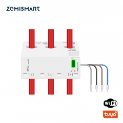 Zemismart 3 Phase Tuya WiFi Energy Meter Smart Power Consumption Monitor Max 63A Measure Alarm 208V 415V Smart Life App