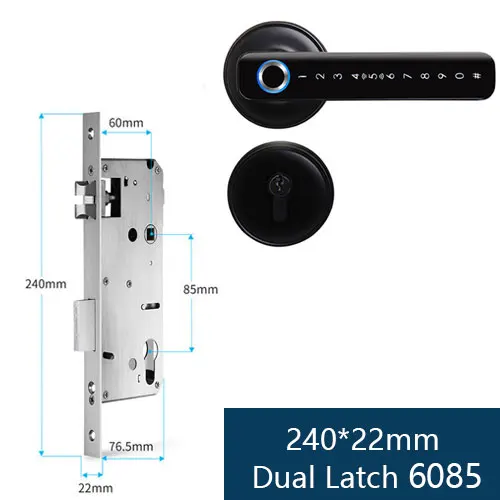 Zemismart Tuya Ble Smart Electronic Door Lock Biometric Fingerprint