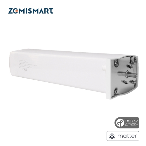 Zemismart Matter over Thread Curtain Motor Remote Control Google Home Smartthings Home App Automatic Curtain System