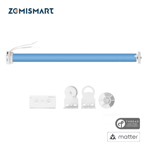 Zemismart Matter over Thread Roller  Shade Rechargeable Motor Solar-Powered Panel Option