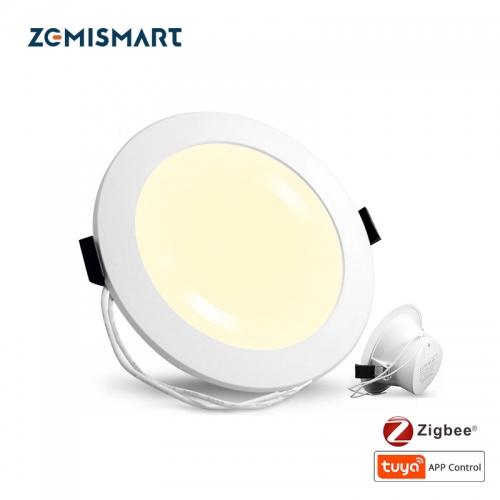 Zemismart Zigbee 3.0 Mesh LED Downlight CCT Smart Round Ceiling Lamp Dimmable Spotlighting Tuya Smartthings Alexa Google Home