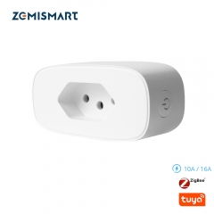 Zemismart Brazil Smart Tuya Zigbee Socket BR Plug Wireless Outlet Timing Plug 16A Energy Monitor Alexa Google Home Smart Home Control