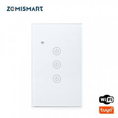 Zemismart US Tuya WiFi Light Switch Neutral Optional Wire Required One Two Three Gang  Alexa Google Home Assistant Smart Life Control