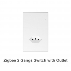 Zigbee 2 Gangs Switch with outlet