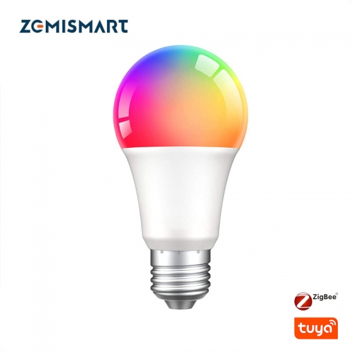 Zemsmart Tuya Zigbee 3.0 Bulb RGBW E27 Led Lighting Work with Smarthings Smart Life Alexa Google Home Control