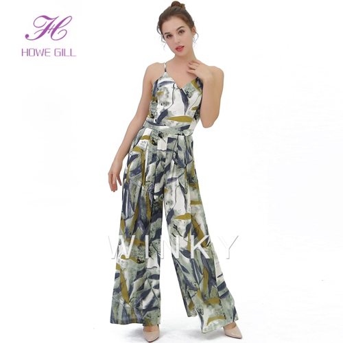 Ladies Casual Trousers Backless Sexy Women Fashion Jumpsuit