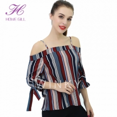 Lady Fashion Off Shoulder Women Sexy Blouses Tops